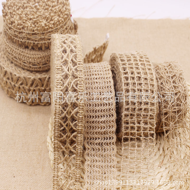 Hemp Rope Cotton and Hemp Rope Woven Ribbon Multi-Style Clothing Shoes and Hats Accessories DIY Creative Accessories