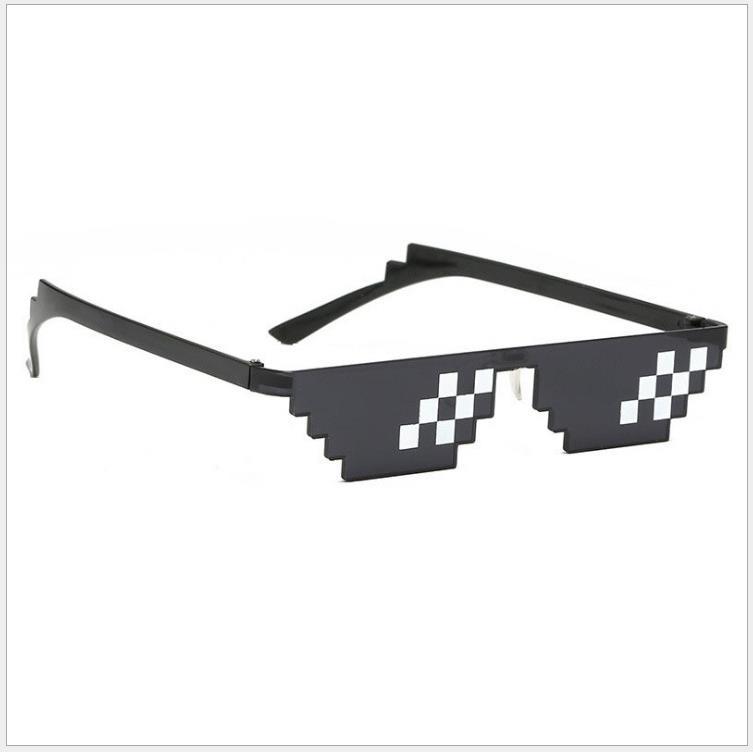 2021新款大小马赛克眼镜搞怪墨镜网红眼镜蹦迪二次元太阳镜装饰镜