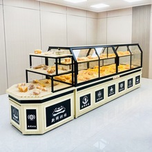 面包中式糕点展示柜中岛柜多层边柜蛋糕模型柜玻璃商用货架糕点柜