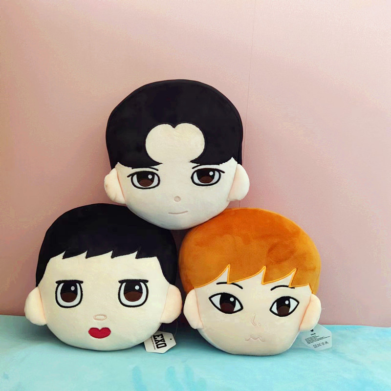 厂家批发销售韩国男团EXO卡通午睡枕毛绒玩偶