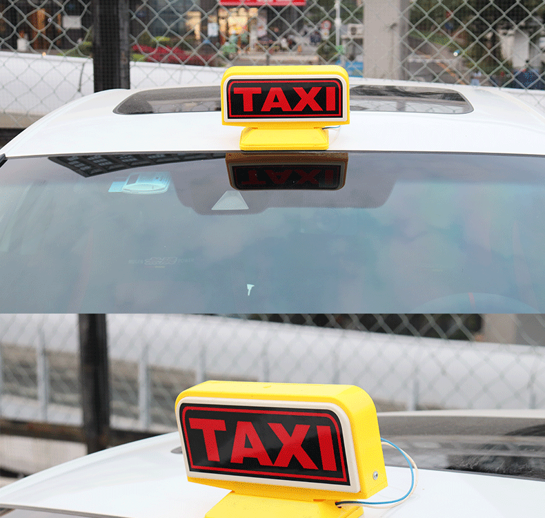 汽车的士灯 英文出租车显示牌 6粒磁出租车顶灯 taxi led xgd-9