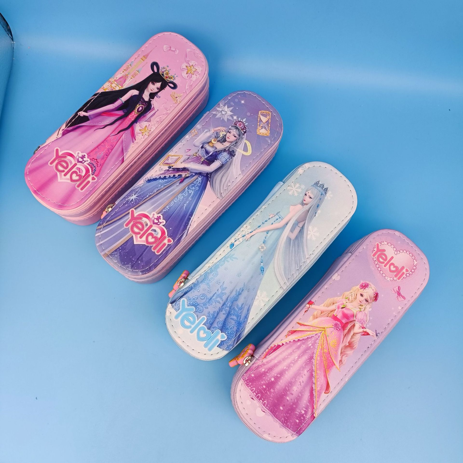 麦和mhl070622-4叶罗丽双层笔盒少女文具盒多功能简约双层大容量