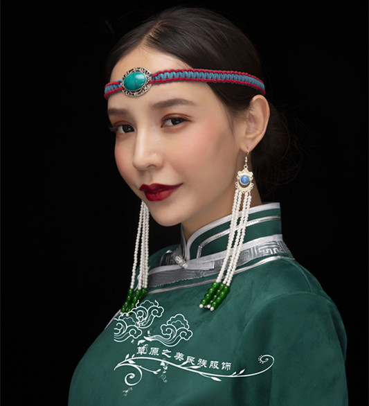 蒙古族女头饰发带民族舞蹈演出男头部绑带可调节蒙古服装配饰新品