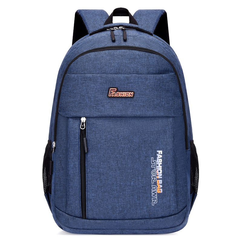 2023 New Pure Color Simple Casual Backpack Large Capacity School Bag Waterproof Schoolbag Business Commute Computer Bag