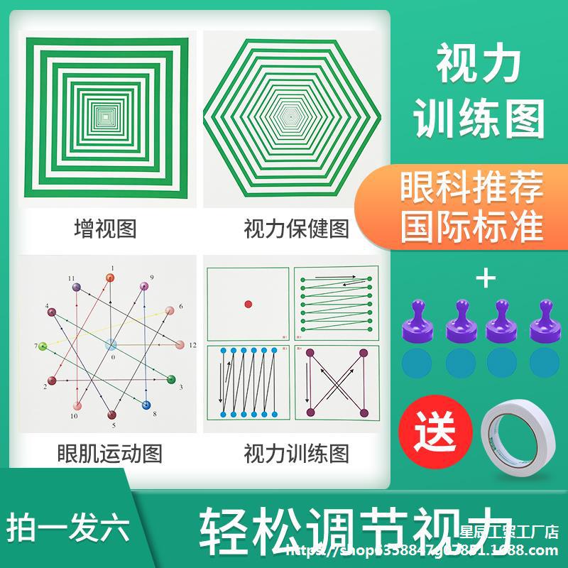 散光恢复训练图儿童远视图视力眼肌运动表家用增视调节远眺矫正图