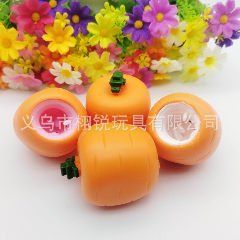 New Exotic Carrot Cup Squeeze Vent Toy TPR Carrot Rabbit Squeeze Children's Toy Squeezing Toy