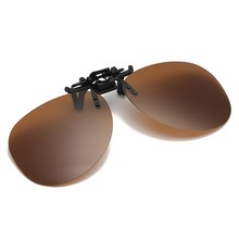 夹在近视眼镜上的墨镜女圆形夹片太阳镜夹子可夹式偏光镜防晒男蛤