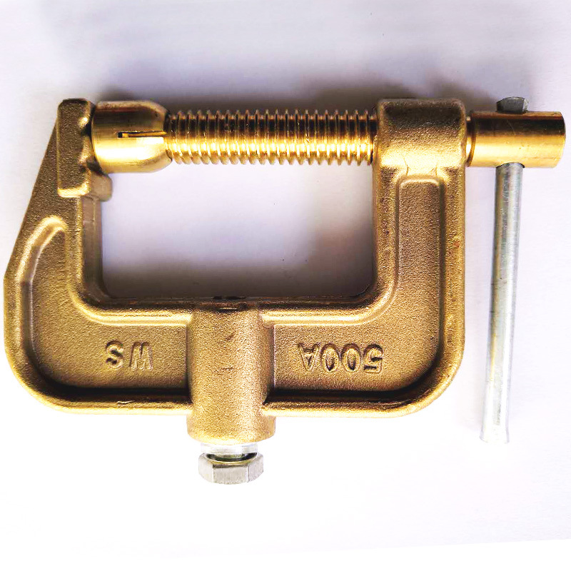 全铜电焊机接地夹500a大功率地线钳c型g型地线夹专用接地钳导电夹