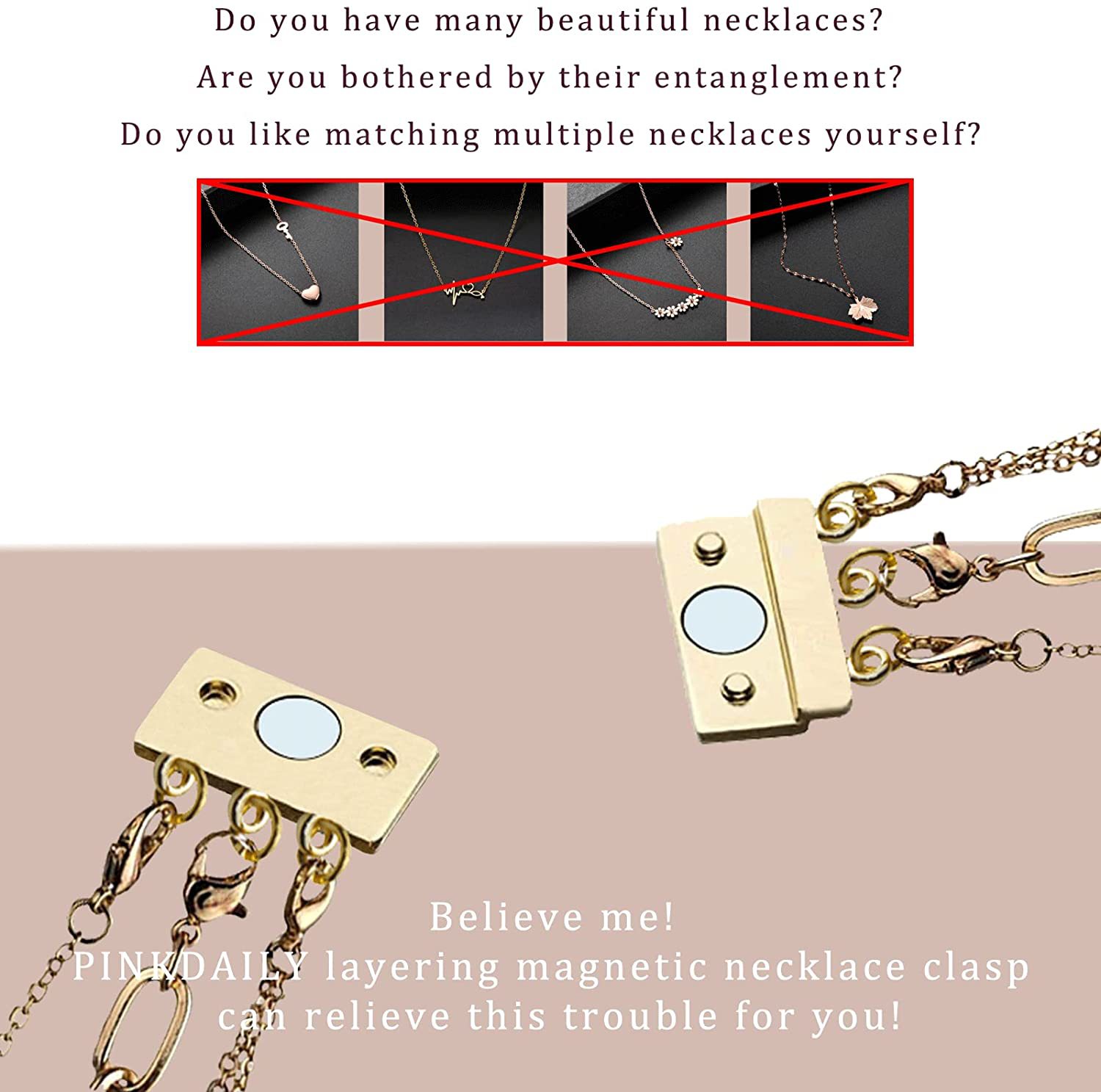 Magnetic Buckle Diy Pendant Multi-Layer Magnetic Bracelet Button Breasted Twin Bracelet Necklace Multi-Layer Magnetic Necklace Buckle