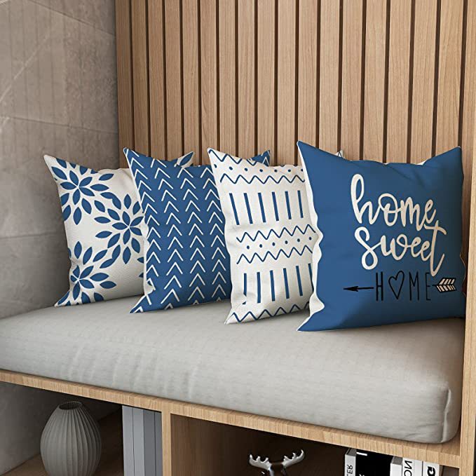 Simple Nordic Style Home Dress up Couch Pillow Digital Printing Bedside Cushion Color Linen Throw Pillowcase Wholesale