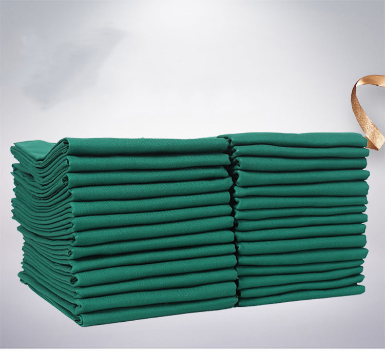 墨绿色手术洞巾 棉质消毒包布 手术美容方巾创巾 医院中单铺巾