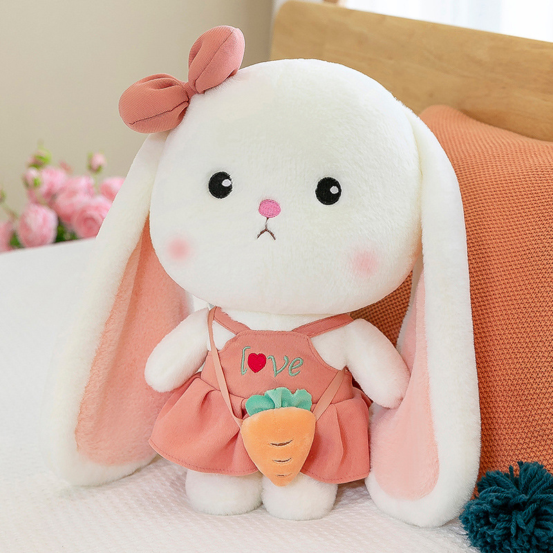 Couple Carrot Rabbit Doll Plush Toys Pair Little White Rabbit Doll Dolls for Clawing Year of Rabbit Mascot