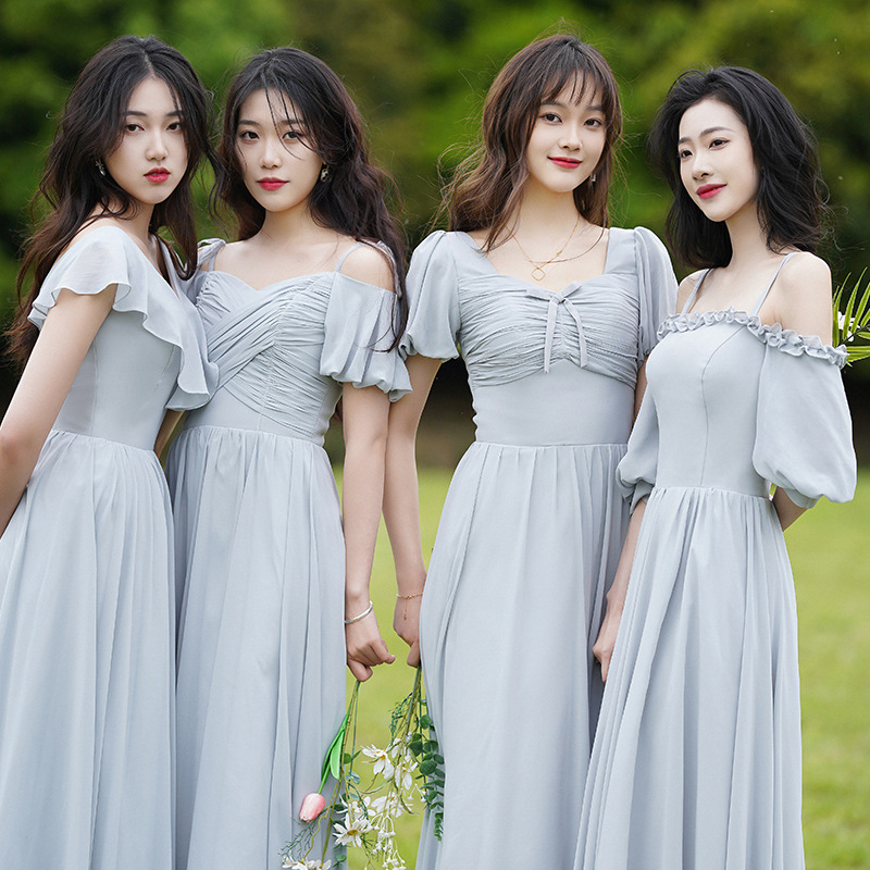 伴娘服夏季2022新款仙气质婚礼姐妹团毕业显瘦时尚成人礼晚礼服裙