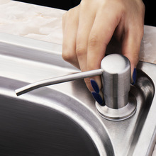 厨房洗菜盆304不锈钢水槽皂液器洗洁精泵头按压瓶加长管工厂批发