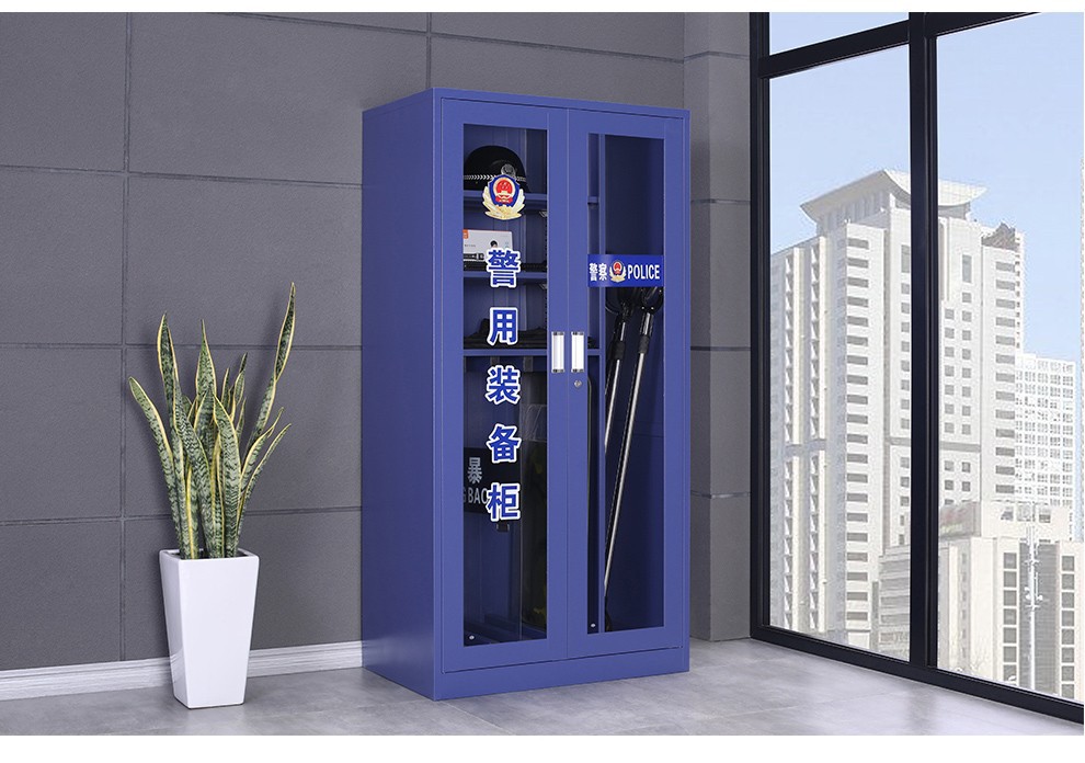 防暴器材柜安保应急爆柜学校幼儿园保安反恐器械装备柜盾牌钢叉柜