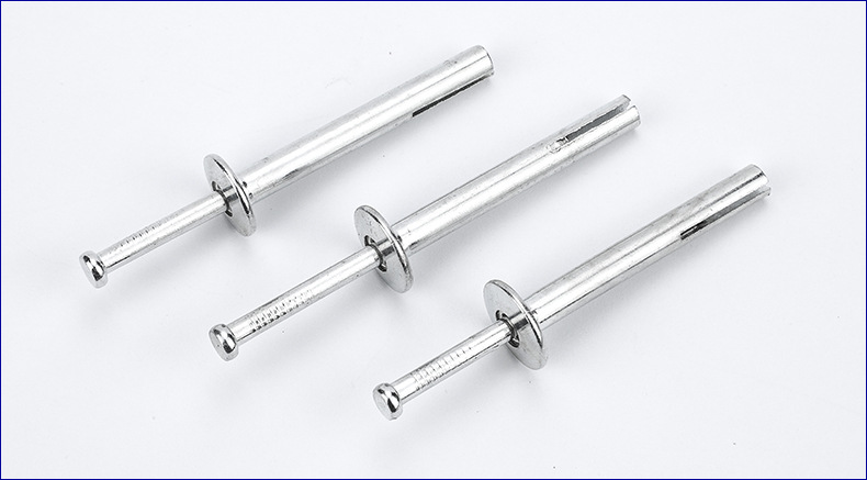 镀白锌美式击芯膨胀钉壁虎钉水泥墙门窗快速打入式膨胀螺丝螺钉m6