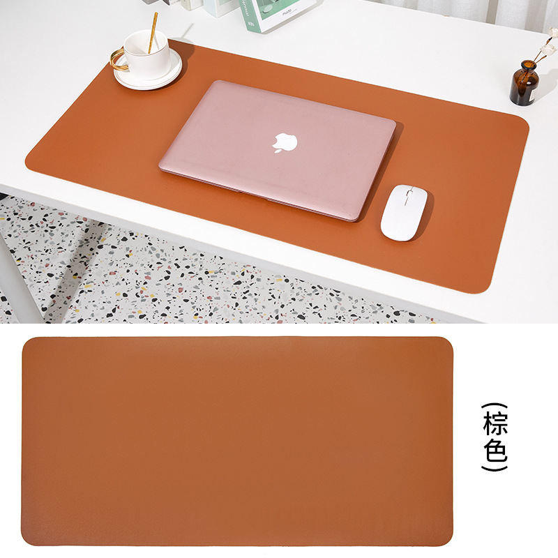 New Single-Sided Leather Table Mat Solid Color PU Leather Waterproof and Hard-Wearing Disposable Office Mat Student Desk Pad Home Dormitory