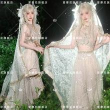 森系旅拍精灵仙女写真摄影服装时尚西双版纳女神艺术照舞台演出服