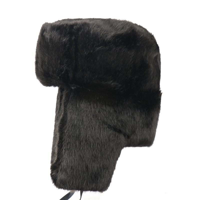 kgb苏联徽章雷锋帽户外防寒全毛冬帽保暖护耳棉帽ushanka亚马逊