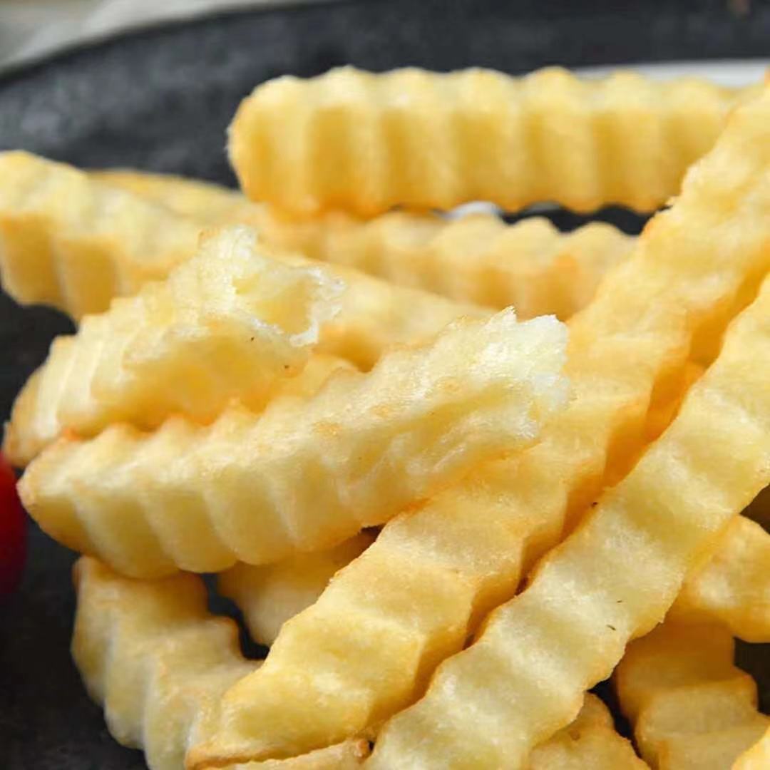 商用波纹形薯条大粗麦肯波浪曲薯条薯饼粗薯条冷冻半成品油炸4斤