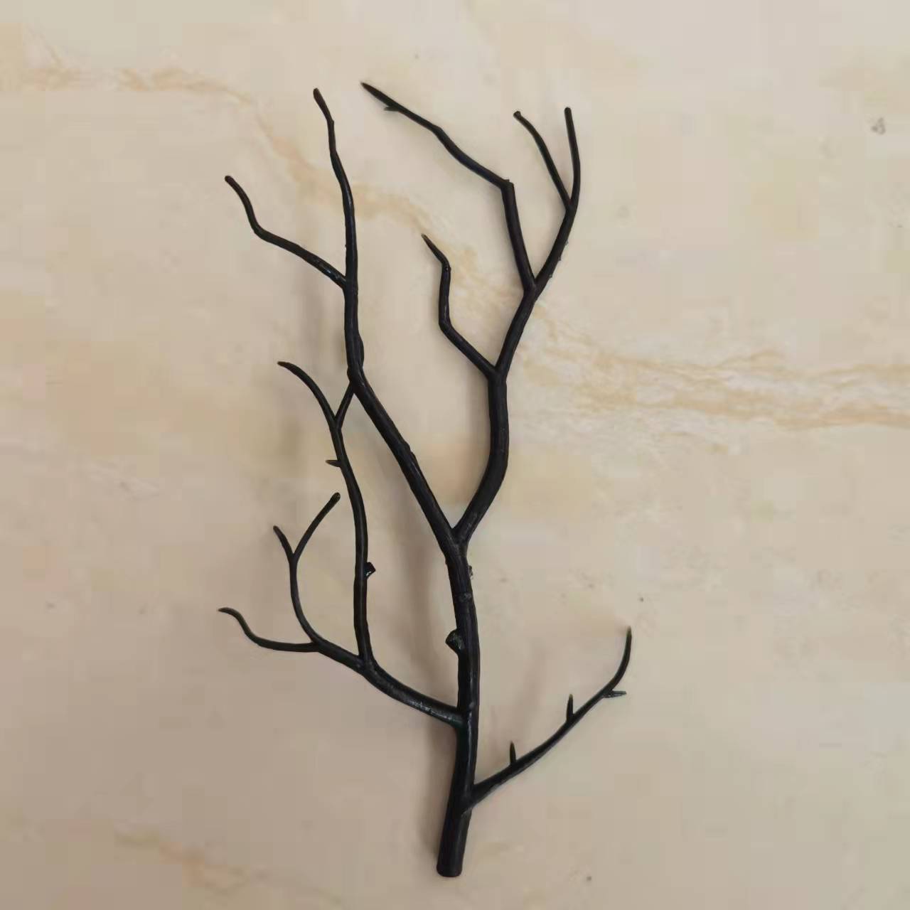 仿真塑料小树枝仿真假枯树枝发箍饰品黑色珊瑚枝圣诞圈圣诞工艺品