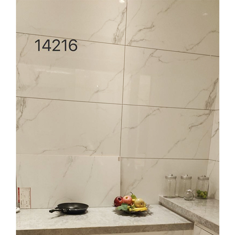 顺辉瓷砖400*800厨房卫生间墙砖客厅背景墙砖爵士白亮光大理石纹