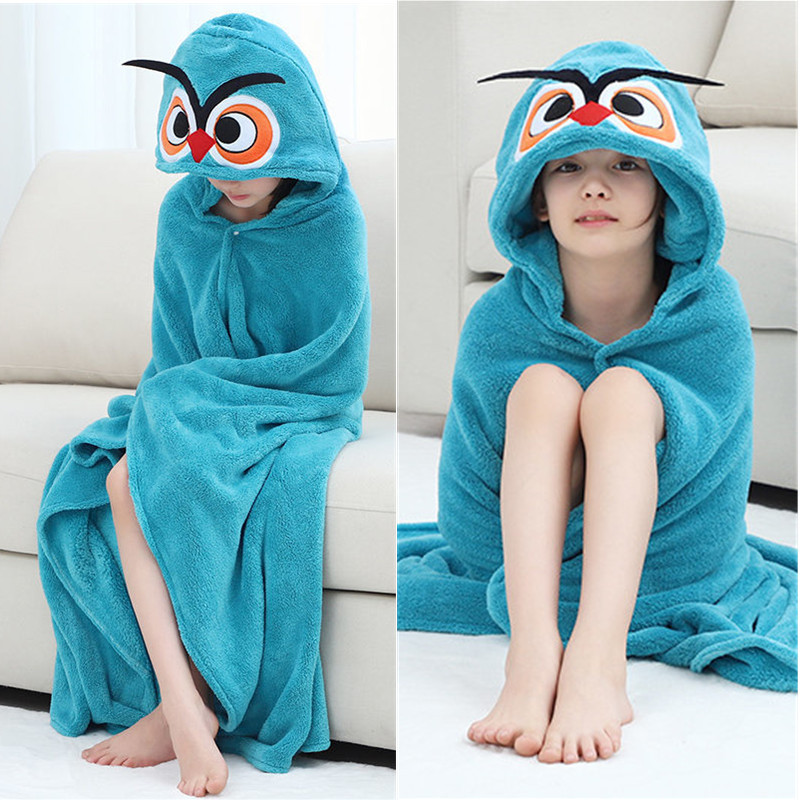 Free delivery of children's bath towels, oversized coral wool, adult absorption layer, swimming towel, hood, one piece delivery image
