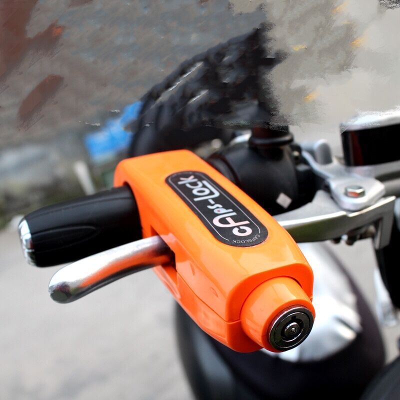 摩托车车锁手把油门锁车把牛角锁电动车锁grip caps lock