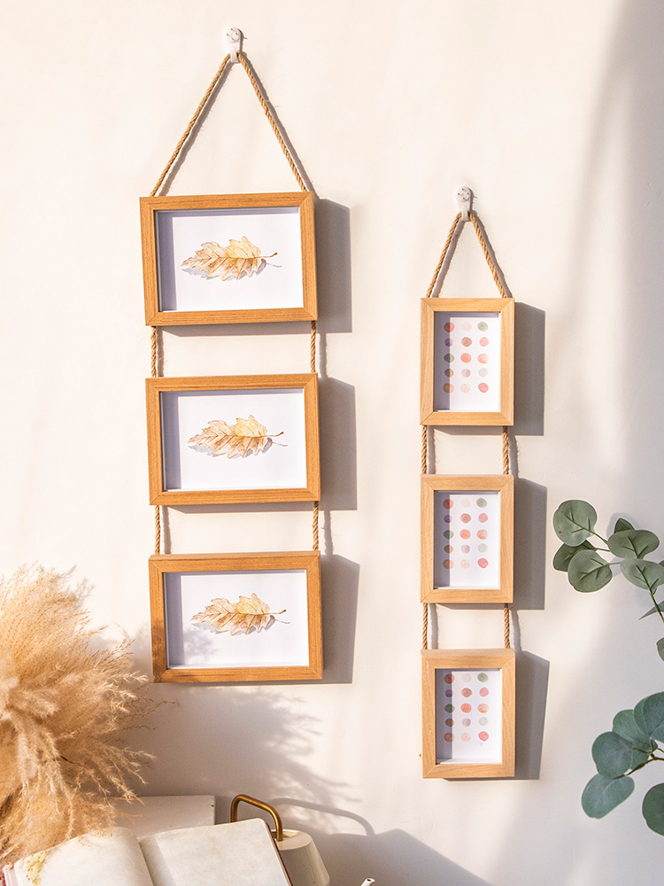 寸洗照片做成相框创意风三连多连组合相框照片挂墙装饰相册框