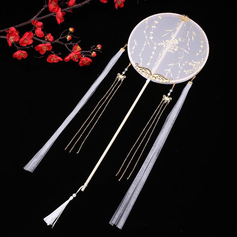 antique fan circular fan bronzing willow long handle fan palm fan children‘s fan chinese style round fan dance fan photo folding fan