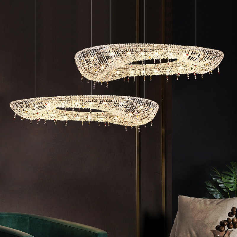 Crystal Chandelier Designer Dining Room/Living Room Light Luxury Hotel Hall Art Front Desk Lamp