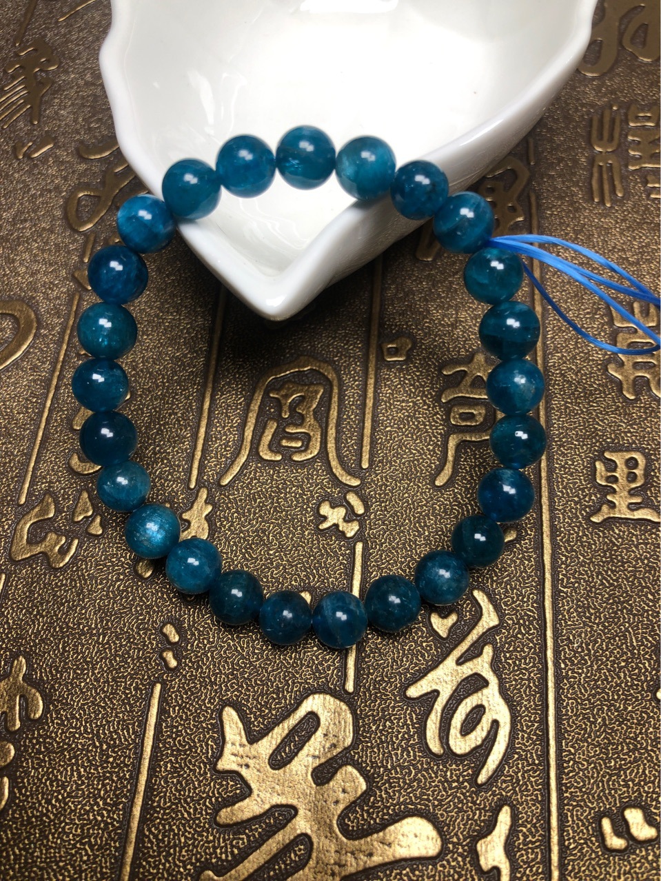 天然蓝磷灰手串手链 少杂高品质手饰品 促进血液循环