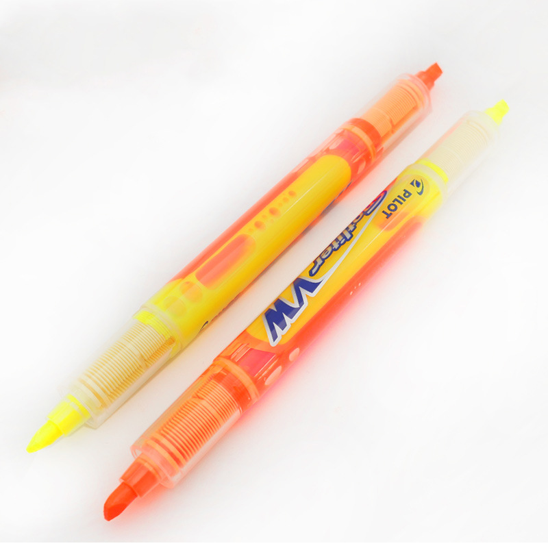 日本百乐/pilot双头荧光笔svw-15sl 两用双头彩色荧光记号笔批发
