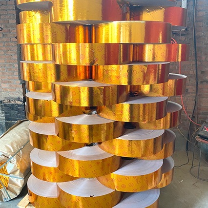 元宝机专用盘纸成品半成品金银盘纸覆膜脱墨加厚纸盘纸全自动机器