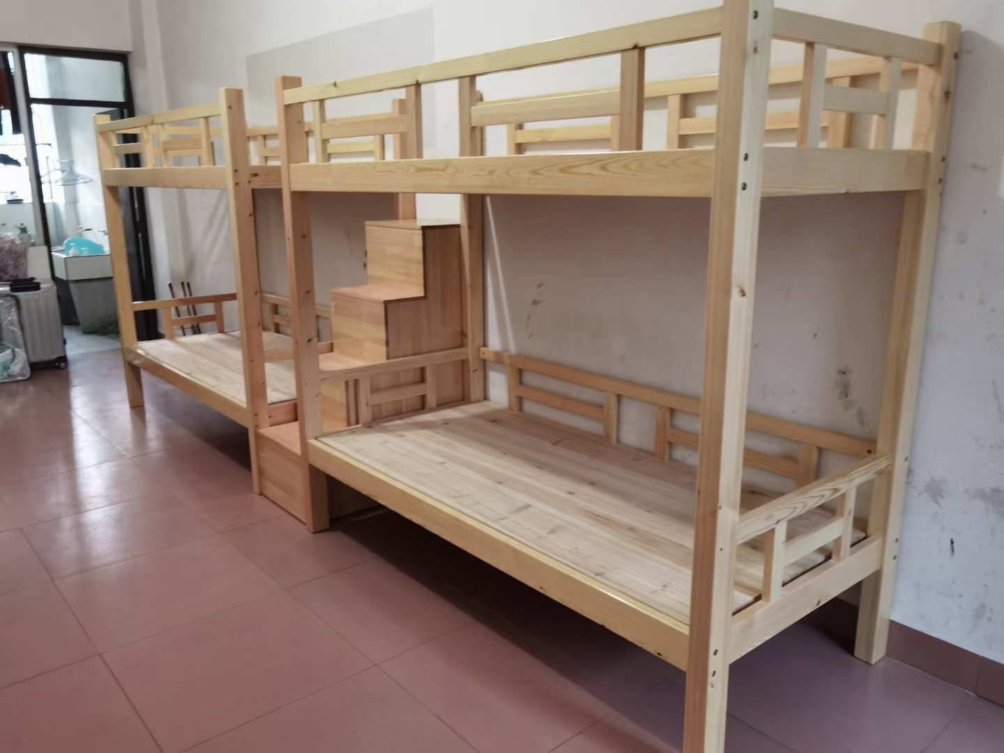 实木学生公寓床学生松木床宿舍床职工民宿床旅社幼儿园上下铺