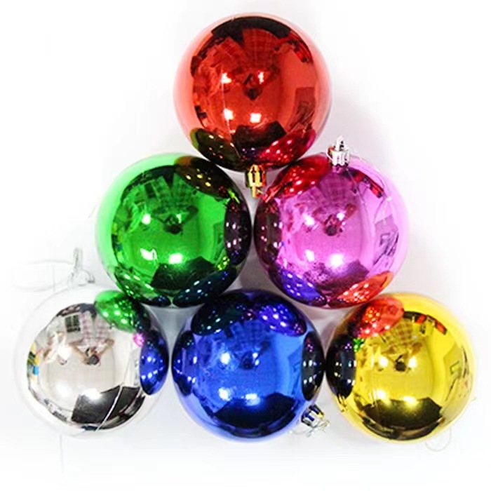 Single Plastic Christmas Ornament Ball Shopping Mall Holiday Wedding Party Christmas Tree Pendant Ornament Big Ball Christmas Ball