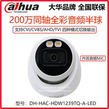 DH-HAC-HDW1239TQ-A-LED大华同轴200万内置音频全彩LED半球摄像机