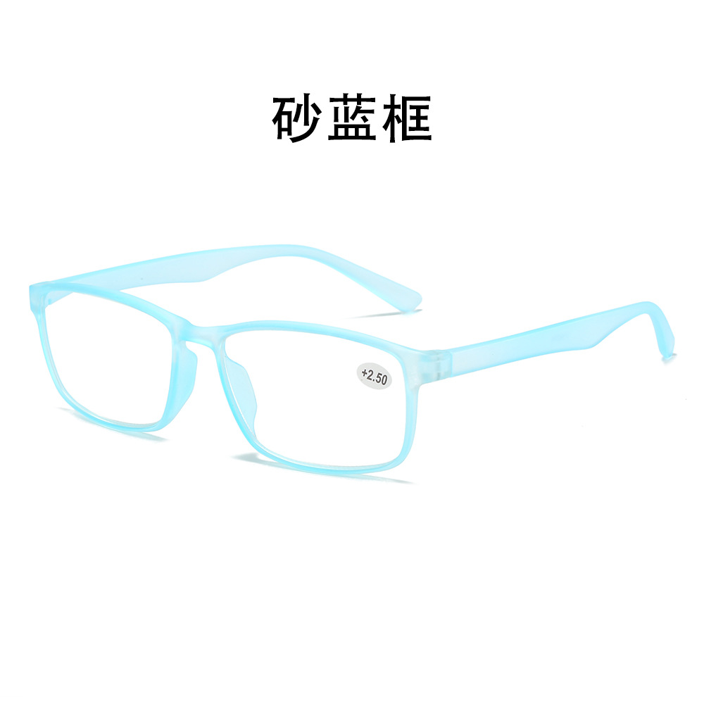 New Simple Frosted Transparent Plastic Tooth HD Presbyopic Glasses Men and Women Same Portable Full Frame Presbyopic Glasses Wholesale