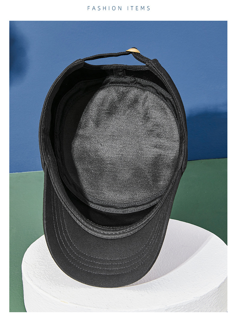 新款纯色棉加大码百搭瘦脸国潮帽子男女士韩国版平顶鸭舌帽子批发