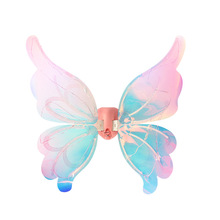 发光电动蝴蝶翅膀儿童玩具仙女天使背饰会动的羽翼小女孩礼物