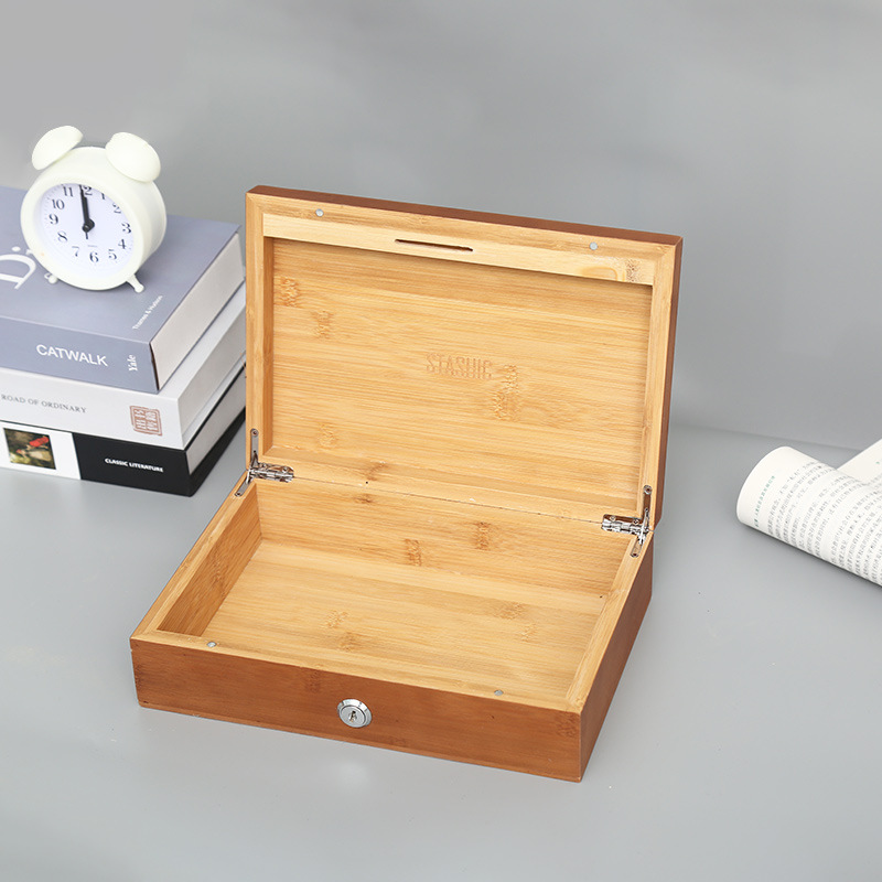 翻盖木盒子 木质首饰小饰品整理木盒证件照化妆品储物盒