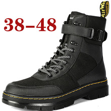 跨境大码男靴子机车靴工装保安高帮鞋户外登山救援靴男作战靴4748