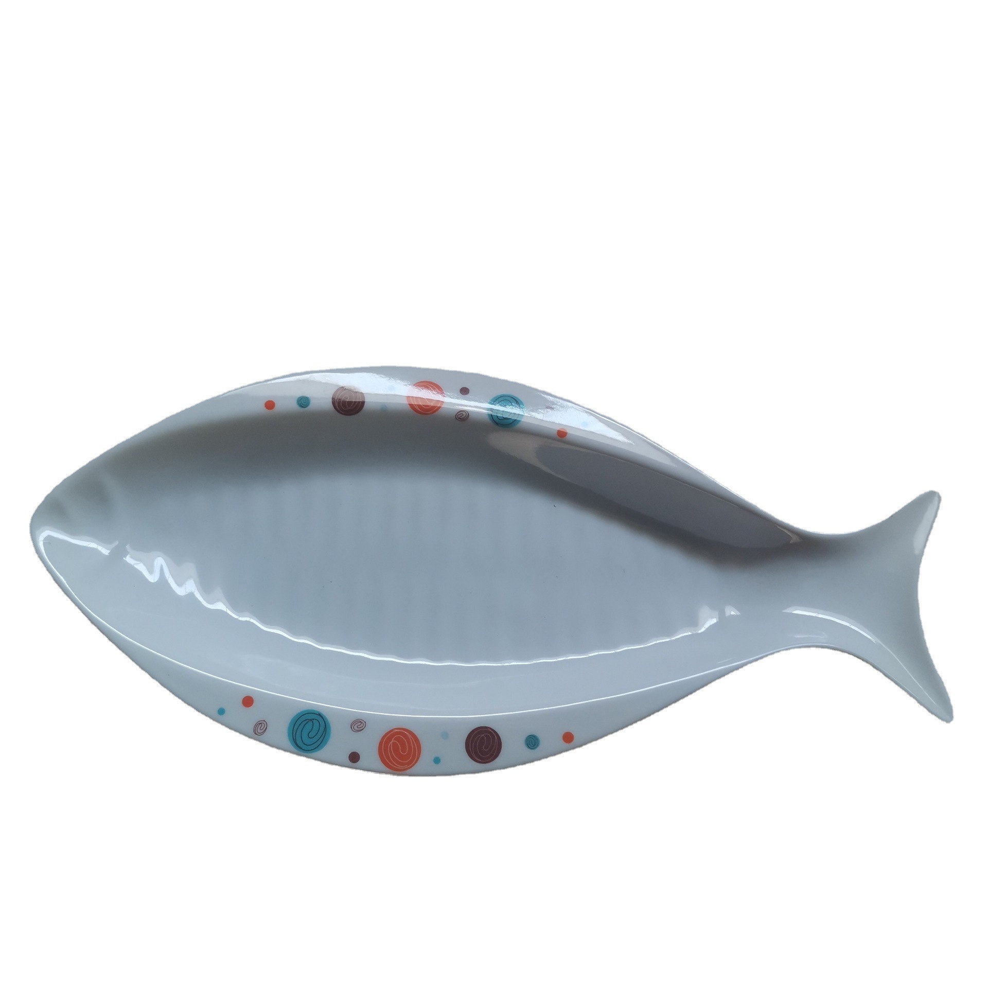 New 17-Inch Fish-Shaped Melamine Melamine Melamine Plate Fish Dish