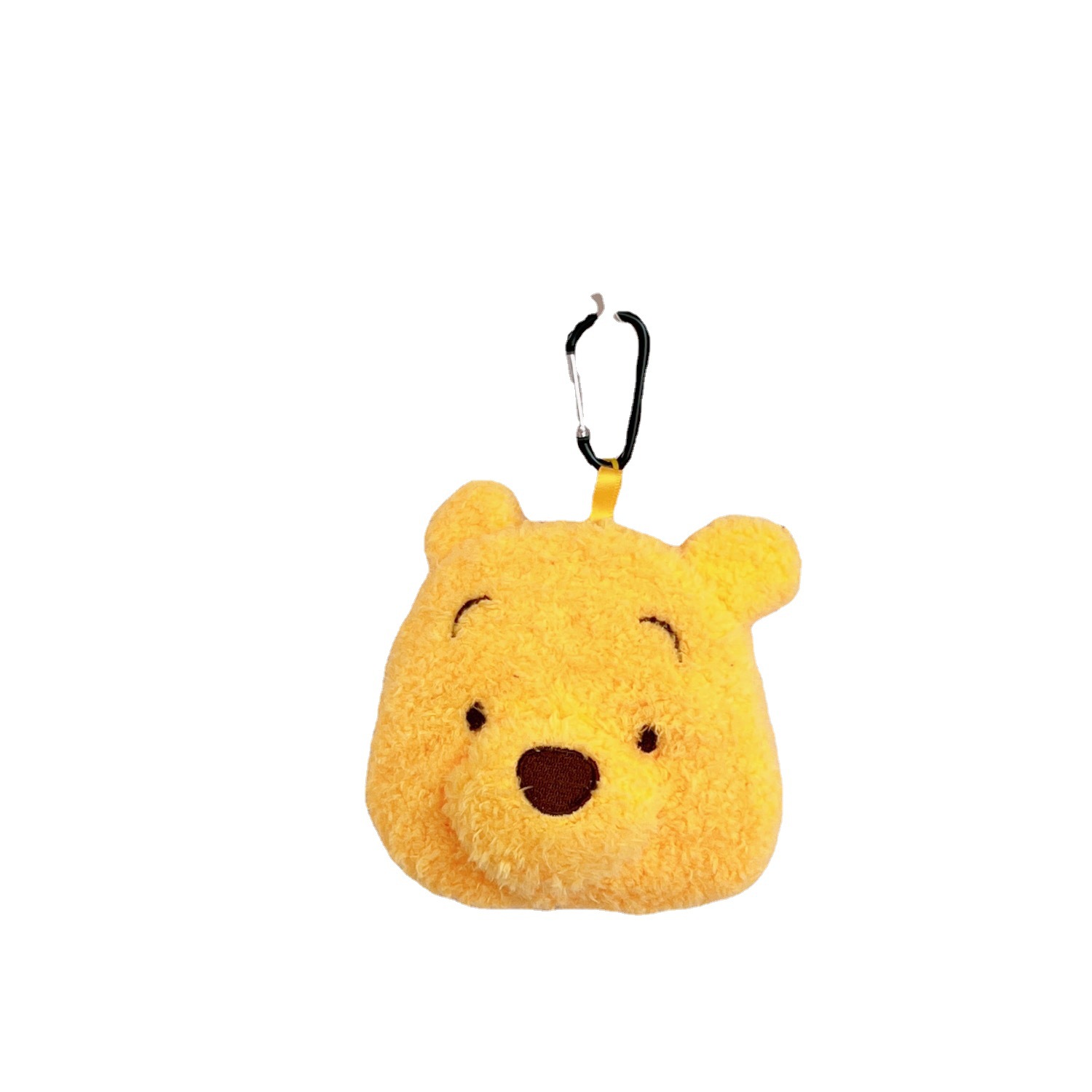 Cute Yellow Bear Folding Shopping Bag Large Capacity Portable Grocery Bag Supermarket Shopping Tote Bag Pendants