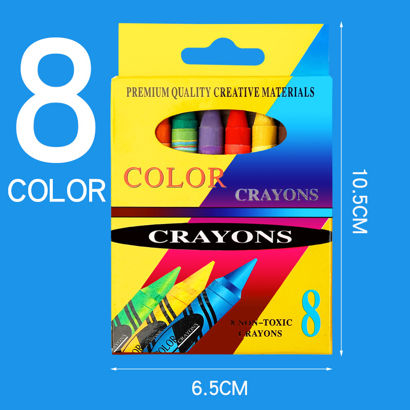 Children's Painting Crayon Crayon Boxed 6-Color 8-Color 12-Color 24-Color DIY Hand-Painted Graffiti Fine Art Crayons Set