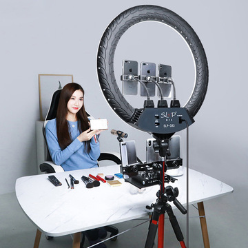 主播g63 22寸led直播补光灯手机直播支架自拍美颜环形摄影补光灯