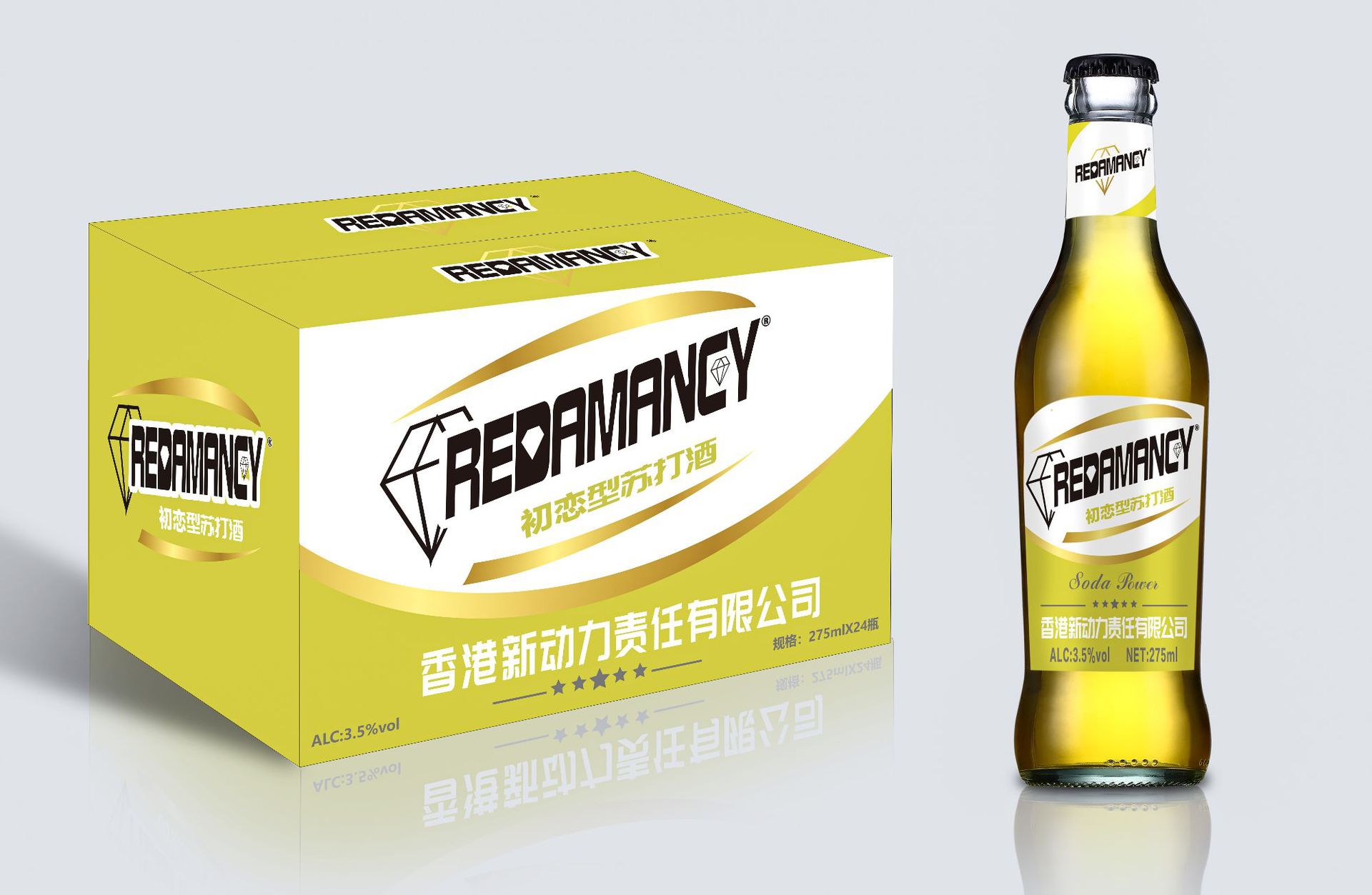 苏打酒预调鸡尾酒整箱24瓶装新动力苏打酒微醺甜果酒女士低度甜酒