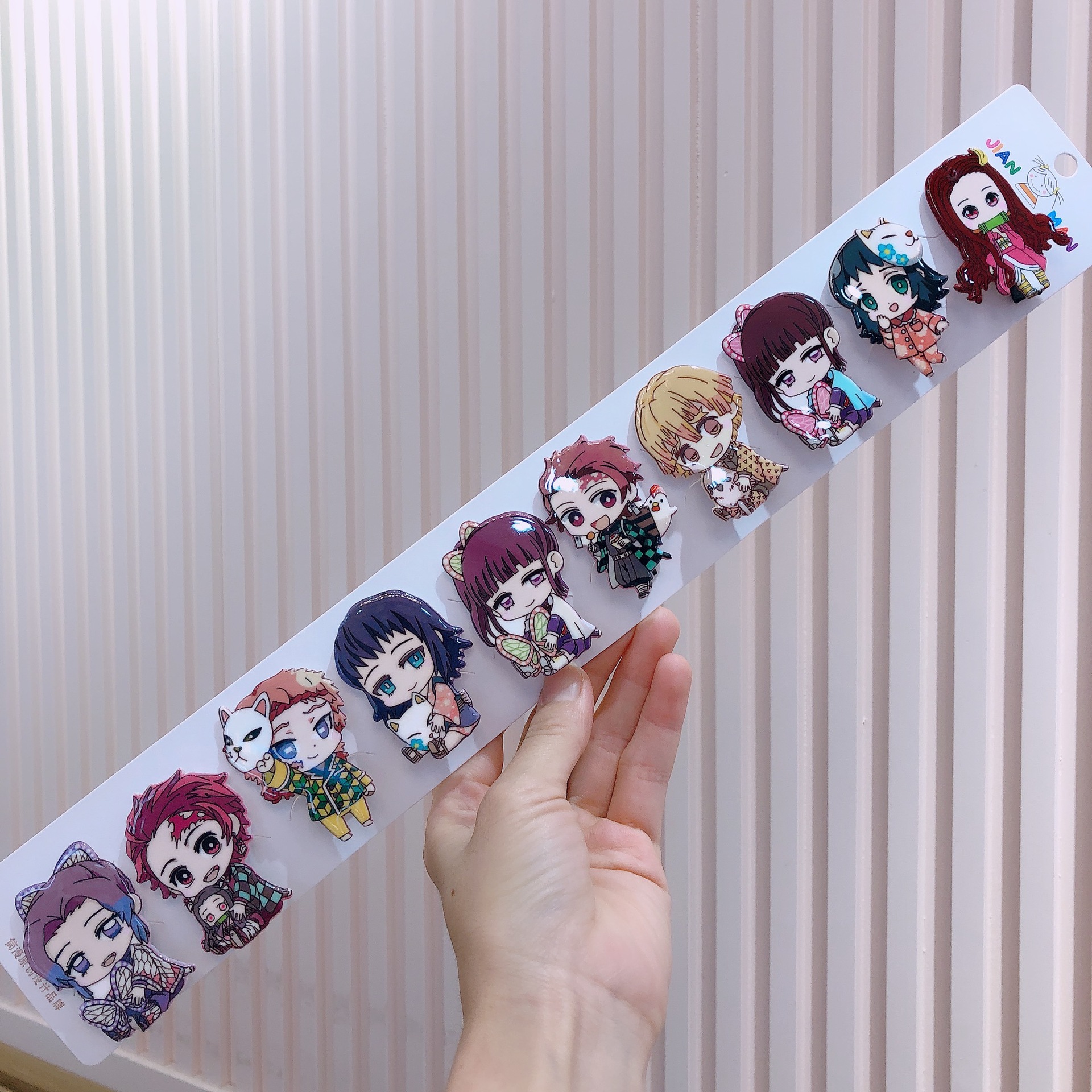 湘萌 配卡纸 鬼灭之刃鬼灭发夹发饰二次元动漫卡通亚克力女童压夹