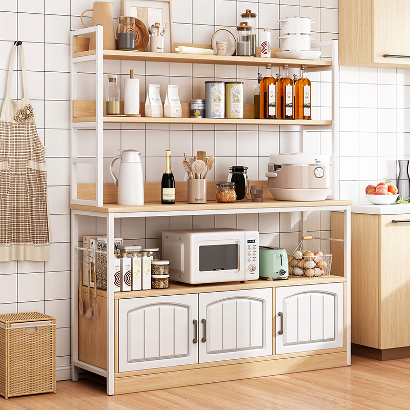 kitchen storage rack floor multi-layer microwave oven cabinet multi-function storage cabinet vegetable cookware storage rack