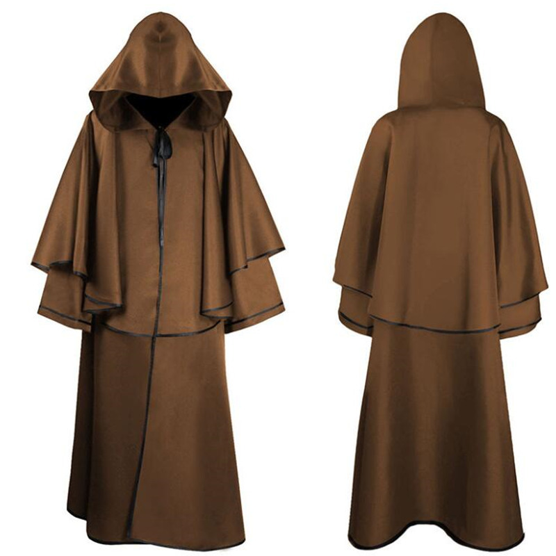 巫师披风传教士角色扮演服装成人男巫女巫师袍死神吸血鬼红色斗篷
